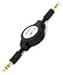 Retractable 3.5mm Male to Audio Cable (Black, 2.3 