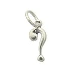 Solid Sterling Silver Question Mark Charm