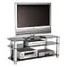 Alphason Designs Ad3/105-pb - Ad Series D-shaped Universal Tv Stand For Plasma Screens With Cable Guide