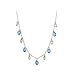 Light Blue White Briolette Cascade Silver CZ Necklace Image