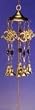 Brass Chime With OM Charms and Beads Polished Brass / 12"L-BS357