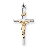 Sterling Silver Crucifix Pendant with 20 Inch Sterling Silver Chain