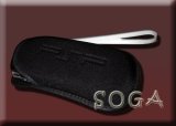 BLACK SOFT POUCH CARRY CASE BAG GLOVE FOR SONY PSP + STRAP