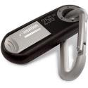 2GB USB 2.0 Clip Flash Drive with Carabineer & Rubberized Shell