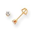 Sardelli - 14k Gold 2.25mm Cubic Zirconia Screwback Earrings