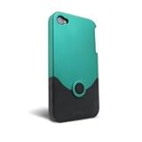 New Luxe Original Case For Iphone 4 Teal Black Impact Protection Access Por ....
