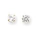 Genuine IceCarats Designer Jewelry Gift 14K 5Mm White Zircon Earrings - April