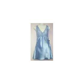 Contessa Di Roma BabyBlue Satin Short Chemise