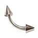 micro barbell courbe acier avec pointes - piercing arcade - piercing cartilage - piercing septum - p