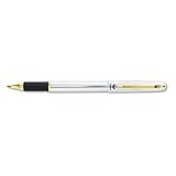 Pentel RX15ZX-A Pentel Excalibur Stick Roller Ball Pen, Silver Barrel, Black Ink, Fine Pt, 1 Unit