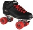 Carrera Skates Rollerbones with Super X plates/trucks - toe stops - Size 4 - Black boot (men's sizing)