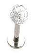 Surgical Steel Ball UV Clear Labret Sold as a Pair