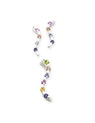 Sterling Silver Multi-colored CZ Earring & Pendant Set