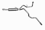2004-2005 Dodge RAM TRUCK Dual Extreme Exhaust Kit Exits Behind Rear Tire At An Aggressive Angle Incl. Muffler/Pipes/Stainless Tips/Hangers/Clamps Stainless