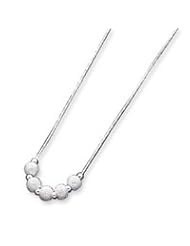 Sterling Silver Beads on 16" Snake Chain Necklace QG954-16"