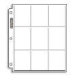 25 - Ultra Pro 9-Pocket Pages For Baseball Cards, Football Cards, etc (fits into 3-Ring Notebook)