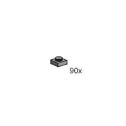 Lego Building Accessories - 1X1 Stud Medium Grey - 90 Pieces