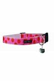 Walk-e-Woo Orange Polka Dots on Pink Collar - Large