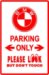 BMW PARKING luxury sport tour car sign