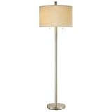Adesso Boulevard Floor Lamp, Satin Steel