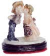 Dollhouse Miniature Kissing Couple Statue in Resin