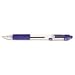 Zebra Z-Grip Retractable Ballpoint Pen, Medium, 1.0 mm, Clear Barrel, Blue Ink, 12-Count  (22220)