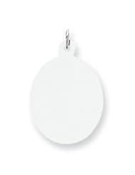Sterling Silver Engraveable Oval Disc Charm