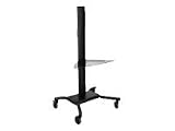 Peerless SmartMount Flat Panel TV Cart SR1G - Cart for LCD / plasma panel - cold-rolled steel, tinted glass - black - screen size: 32 - 60