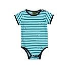 Bindi Wear Romper (Infant) | Boy’s Short Sleeve Pullover Baby Shark Stripe