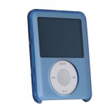 Clip-on Crystal Case w/ Lanyard for iPod Gen3 Nano, Clear Blue