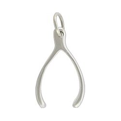 Lucky Wishbone Pendant in Sterling Silver, #8022