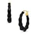 ZALES Black Jade Bamboo Hoop Earrings in 14K Gold title=