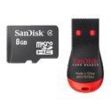  : SanDisk 8GB MicroSDHC Memory Card with MobileMate Reader (Retail Package)