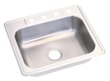 Revere Puritan 25-by-22-by-7 Inch Single Bowl Stainless Steel Kitchen Sink