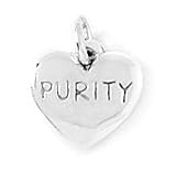Sterling Silver Purity Heart Charm by Bob Siemon