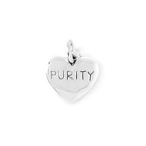 Sterling Silver Purity Heart Charm by Bob Siemon