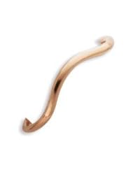 Sterling Silver Polished Rounded Copper-Plated Cuff Bangle Bracelet
