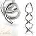 Earrings Rings 316L Surgical Steel Swirl Twist Tapers - Sold as a pair