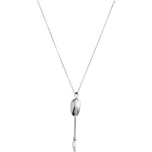 Genuine IceCarats Designer Jewelry Gift Sterling Silver Key Heart Locket. 46.75Mm X 15.00Mm Key Heart Locket In Sterling Silver