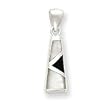 Sterling Silver Onyx And Mother of Pearl Pendant