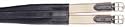 Oxford leather/elastic girth - 120cm (48inch) black
