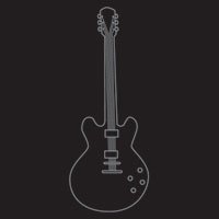 Card Black Guitar