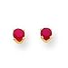 14k 3mm Ruby Earrings