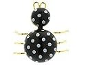 Betsey Johnson Black Bug with White Dots Pin | Ring Black/White