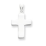 Sterling Silver Cross Pendant with 20 Inch Sterling Silver Chain