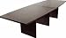 10' Boat Shaped Contemporary Conference Table With Mahogany Finish