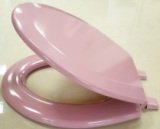 WOOD TOILET SEAT - ROSE, STANDARD SIZE ROUND, BEVELLED EDGE