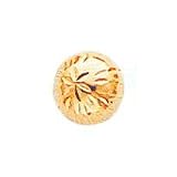 14K Gold Diamond-Cut Ball Stud Earrings Jewelry 7mm