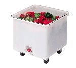 Cambro CC32 - Vegetable Crisper, Mobile, Polyethylene w/Sliding Cover, 32 Gal., White
