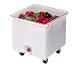Vegetable Crisper, Mobile, Polyethylene w/Sliding Cover, 32 Gal., White